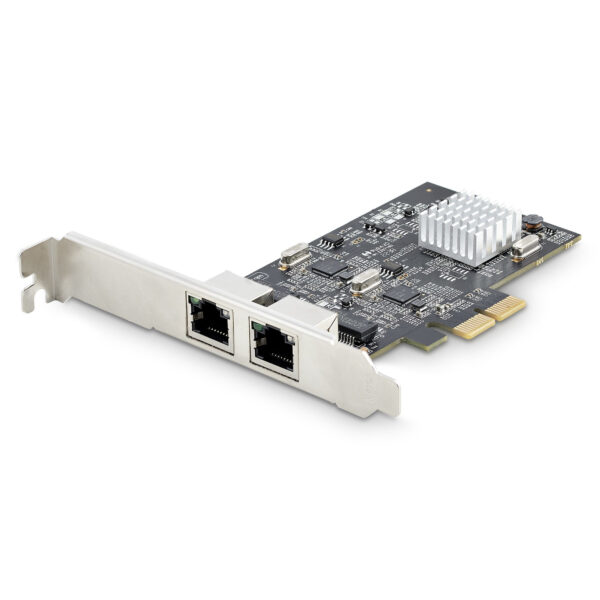 Tarjeta PCI Express de Red Ethernet 2 Puertos NBASE-T 2,5G - NIC I225-V - Tarjeta de Red de 2 Puertos para Ordenador de Sobremesa - Tarjeta PCIe de Red LAN