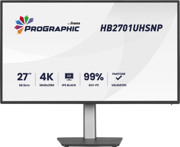 PROGRAPHIC HB2701UHSNP-B1 pantalla para PC 68,6 cm (27") 3840 x 2160 Pixeles 4K Ultra HD LCD Negro