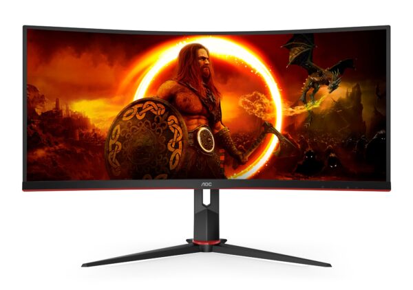 G2 CU34G2XP pantalla para PC 86,4 cm (34") 3440 x 1440 Pixeles UltraWide Quad HD LED Negro, Rojo