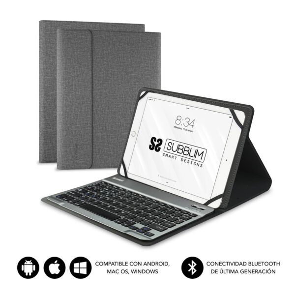 Funda con Teclado KEYTAB PRO BLUETOOTH 10,1" Grey