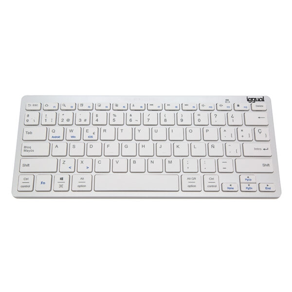 Teclado Bluetooth Slim TKL-BT plata 2 canal