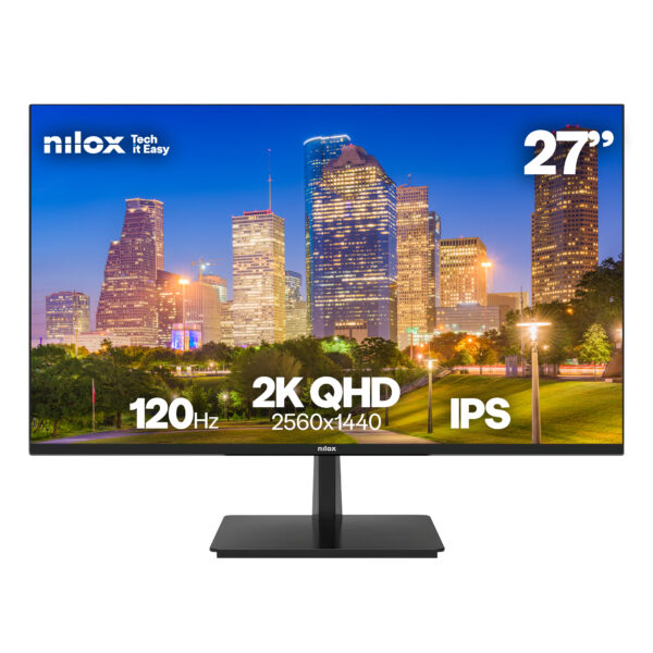 MONITOR 27 2K IPS 120 HZ HDMI Y DP pantalla para PC 68,6 cm (27") 2560 x 1440 Pixeles Quad HD LCD Negro