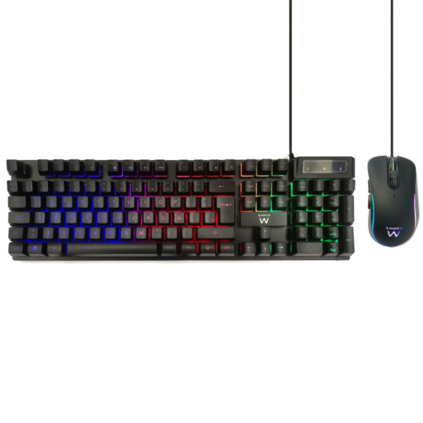 PL3201 teclado Ratón incluido Juego USB QWERTY Español Negro