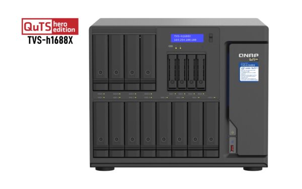 TVS-h1688X NAS Torre Intel® Xeon® W-1250 32 GB DDR4 0 TB QuTS hero Negro