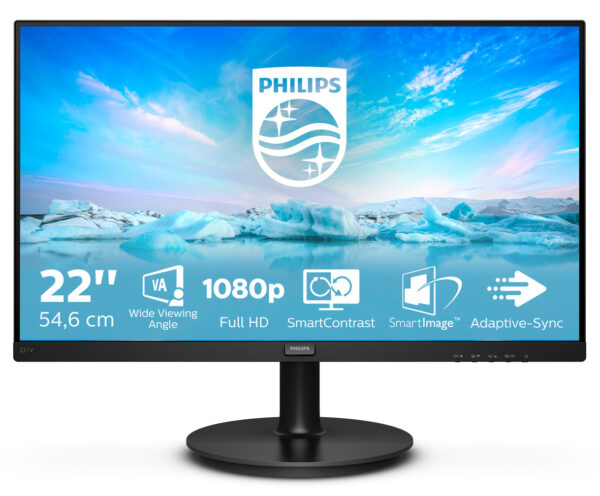 V Line 221V8A/00 pantalla para PC 54,6 cm (21.5") 1920 x 1080 Pixeles Full HD LED Negro