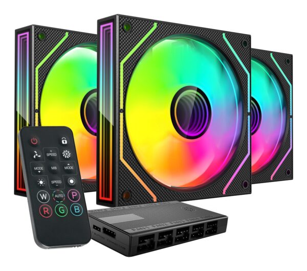 MF3DPROKIT sistema de refrigeración para ordenador Carcasa del ordenador Ventilador 12 cm Negro