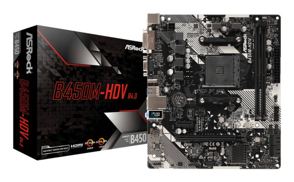 B450M-HDV R4.0 AMD B450 Zócalo AM4 micro ATX