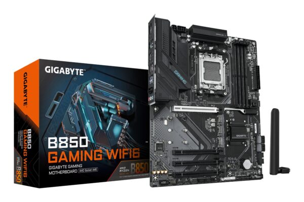 B850 GAMING WIFI6 Placa Base - Procesadores AMD Ryzen Serie 9000, VRM digital de 6+2+2 fases, hasta 8200MHz DDR5 (OC), 1xPCIe 5.0 + 2xPCIe 4.0 M.2, LAN GbE, WIFI 6, USB 3.2 Gen 2