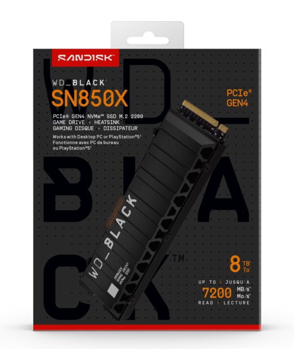 WD_BLACK SN850X NVMe 8 TB M.2 PCI Express 4.0