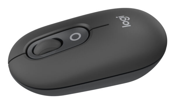 POP Mouse, ratón inalámbrico Bluetooth compacto y portátil con botones programables y clics discretos, tecnología Easy-Switch para alternar hasta 3 dispositivos, portátil, tablet, PC: grafito