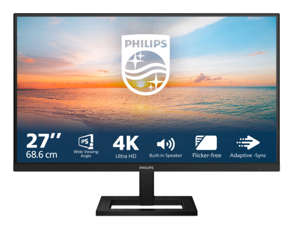 1000 series 27E1N1800AE/00 pantalla para PC 68,6 cm (27") 3840 x 2160 Pixeles 4K Ultra HD LED Negro