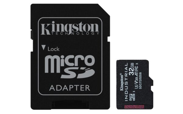 Tarjeta 32GB microSDHC Industrial C10 A1 pSLC + adaptador SD