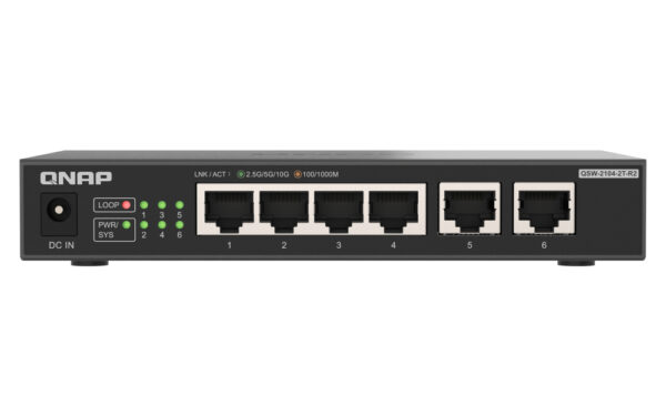 QSW-2104-2T-R2 switch No administrado 10G Ethernet (100/1000/10000) Escritorio Negro