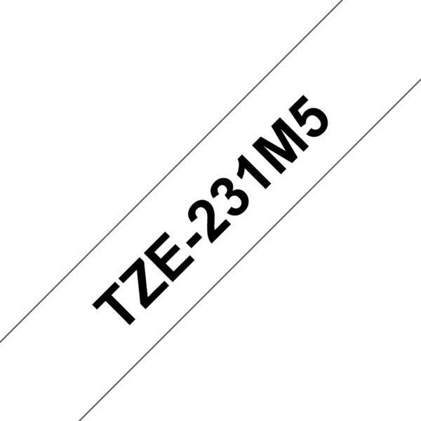 TZE-231M5 cinta para impresora de etiquetas Negro sobre blanco
