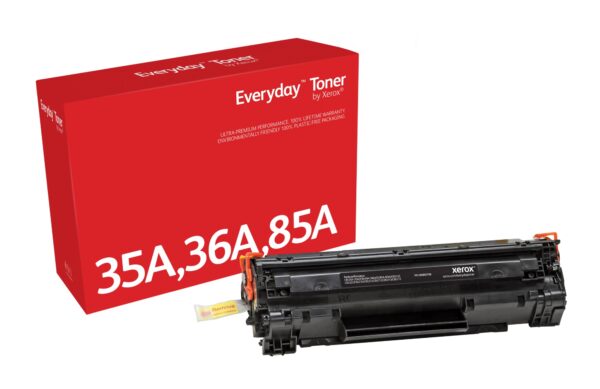 Everyday Toner EverydayNegro di Xerox compatibile con HP 35A 36A 85A (CB435A/ CB436A/ CE285A), Capacidad estándar