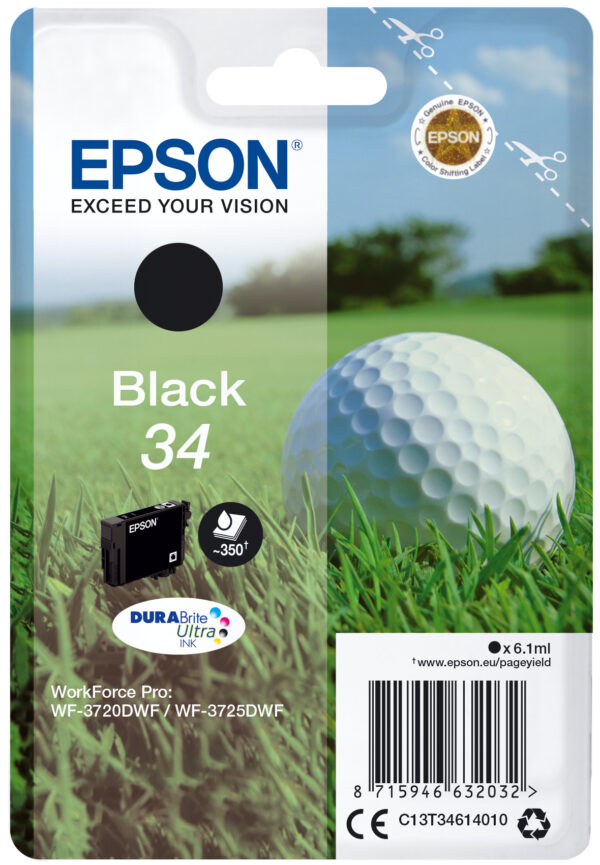 Golf ball Singlepack Black 34 DURABrite Ultra Ink