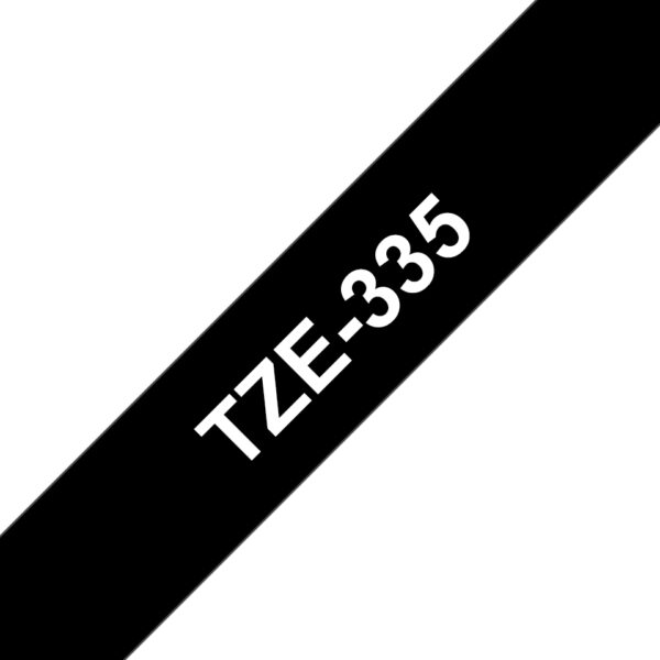 TZE-335 cinta para impresora de etiquetas Blanco sobre negro TZ