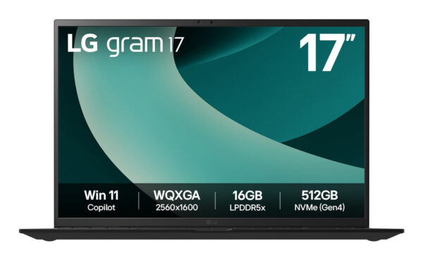 17Z90T-G.AD8BB ordenador portatil Intel Core Ultra 7 255H Portátil 43,2 cm (17") WQXGA 32 GB LPDDR5x-SDRAM 2 TB Unidad de disco duro Wi-Fi 7 (802.11be) Windows 11 Home Español Negro