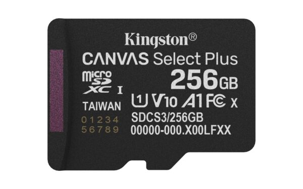 256GB micSDXC Canvas Select Plus Gen3 150R A1 (Adaptador de SD no incluido)