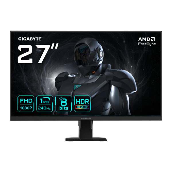 GS27F2 27" Monitor de Juego FHD - 1920 x 1080, 240Hz, 1ms, 300 cd/m², FreeSync, HDR Ready, HDMI 2.0, Displayport 1.4