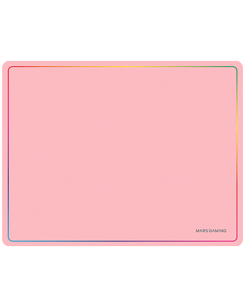 MMP124, Alfombrilla Gaming 360x260mm, Diseño de Bordes Rainbow, Base Antideslizante de Caucho Natural, Superficie Nanotextil de Alta Precisión, Alfombrilla de Ratón Flexible, Rosa