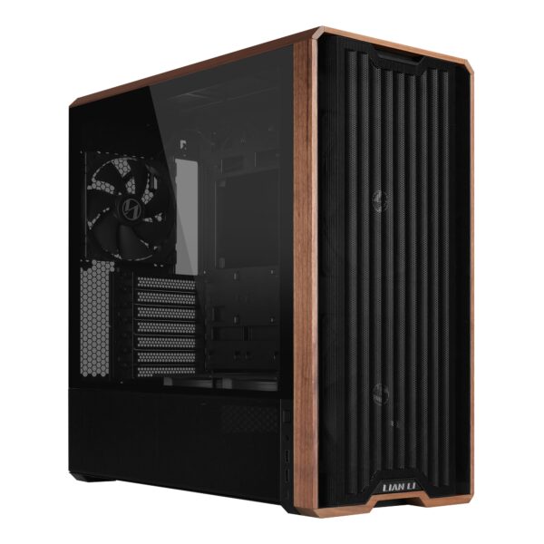 Lancool LAN217X carcasa de ordenador Midi Tower Negro, Madera