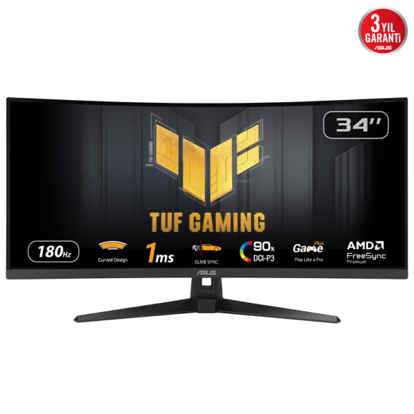 TUF Gaming VG34VQ3B pantalla para PC 86,4 cm (34") 3440 x 1440 Pixeles UltraWide Quad HD LED Negro