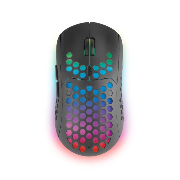 MMW3, Ratón Gaming Inalámbrico, RGB Flow, Ultraligero 79g, 3200DPI, Negro