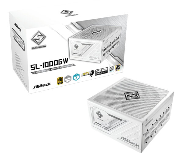 SL-1000GW Steel Legend unidad de fuente de alimentación 1000 W 20+4 pin ATX ATX Blanco