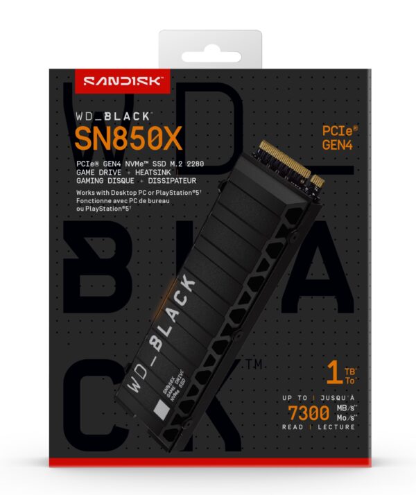 Black WD_BLACK SN850X NVMe 1 TB M.2 PCI Express 4.0