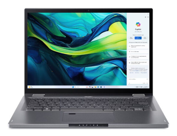 Aspire Spin 14 ASP14-52MTN-505B Intel Core Ultra 5 115U Híbrido (2-en-1) 35,6 cm (14") Pantalla táctil WUXGA 16 GB LPDDR5x-SDRAM 512 GB SSD Wi-Fi 6 (802.11ax) Windows 11 Home Gris