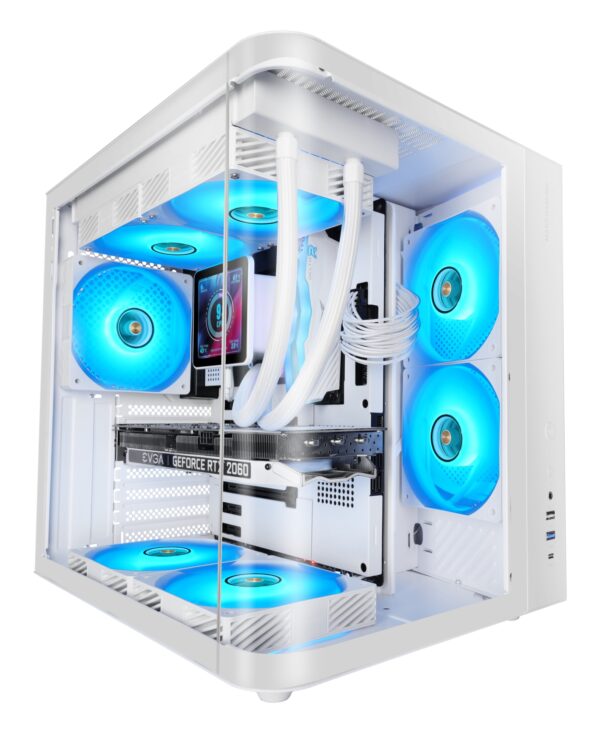 MC-CURVW Midi Tower Negro, Blanco