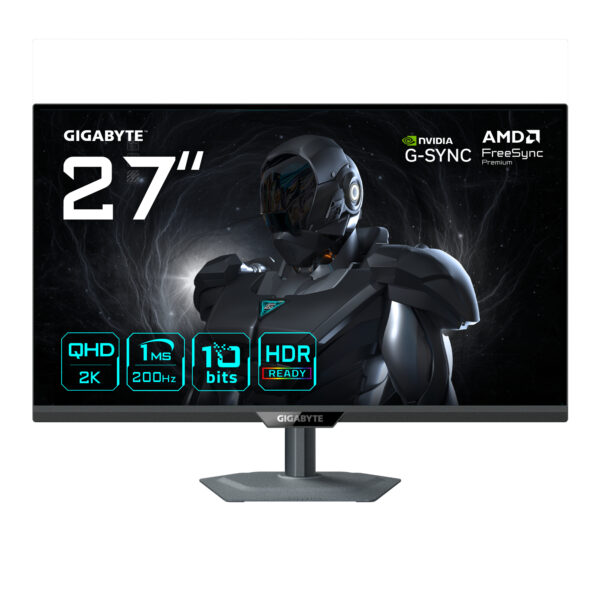G27Q2 Monitor Gaming 27 2K QHD - 2560 x 1440, 200Hz, 1ms, 350 cd/m², Compatible con G-Sync, FreeSync Premium, HDR10, HDMI 2.0, DisplayPort 1.4