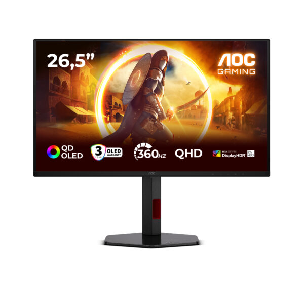G4 Q27G4SDR pantalla para PC 67,3 cm (26.5") 2560 x 1440 Pixeles Quad HD QD-OLED Negro, Rojo