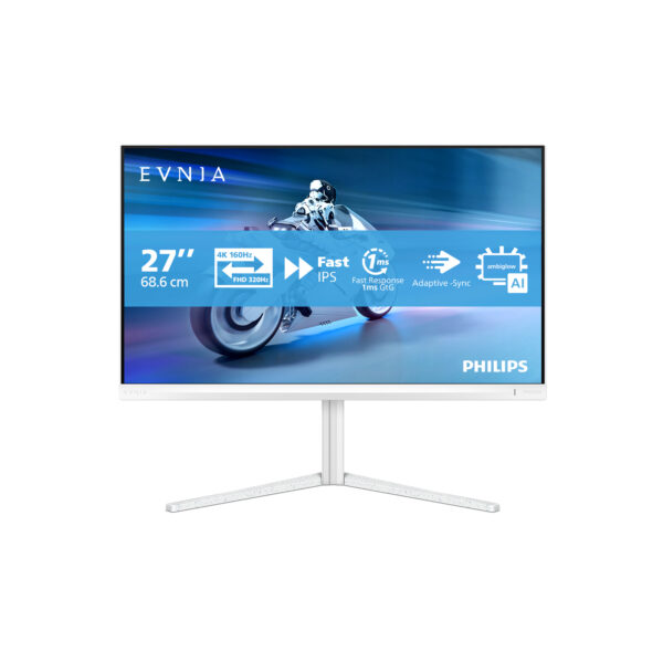 Evnia 5000 pantalla para PC 68,6 cm (27") 3840 x 2160 Pixeles 4K Ultra HD LCD Blanco