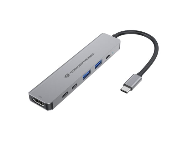 DONN33G base para portátil y replicador de puertos Alámbrico USB 3.2 Gen 1 (3.1 Gen 1) Type-C Plata