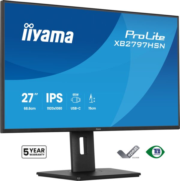 ProLite XB2797HSN-B1 pantalla para PC 68,6 cm (27") 1920 x 1080 Pixeles Full HD LCD Negro