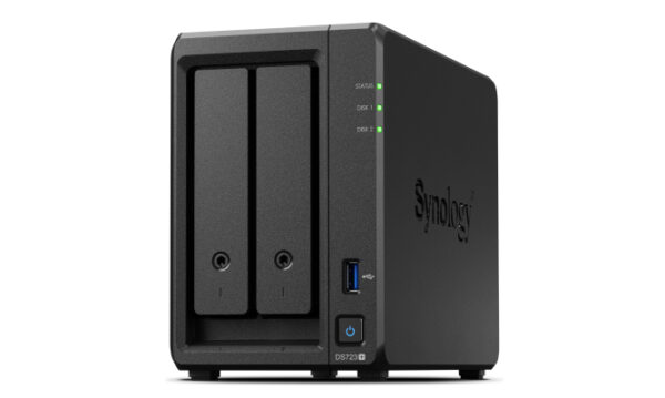 DiskStation DS723+ servidor de almacenamiento NAS Torre Ryzen Embedded R1600 2 GB DDR4 DiskStation Manager Negro