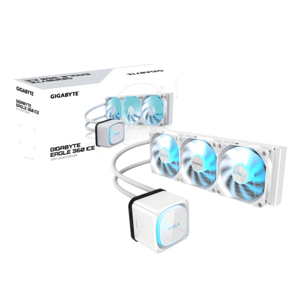 EAGLE 360 ICE Refrigeración Líquida para CPU - 3x120mm Ventiladores ARGB, pantalla LCD a color, DAISY-CHAIN, Compatible con Intel LGA 1851 y AMD AM5