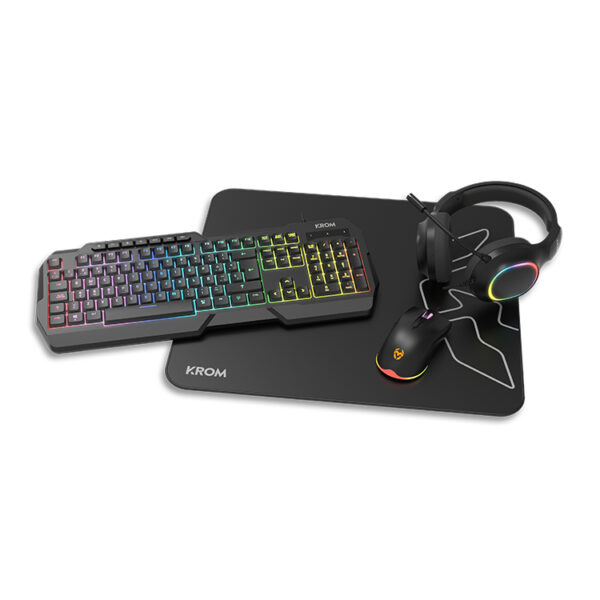 Kenta 4 in 1 RGB Gaming Kit, Negro