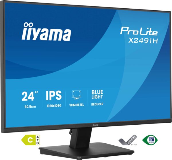ProLite X2491H-B1 pantalla para PC 60,5 cm (23.8") 1920 x 1080 Pixeles Full HD LCD Negro