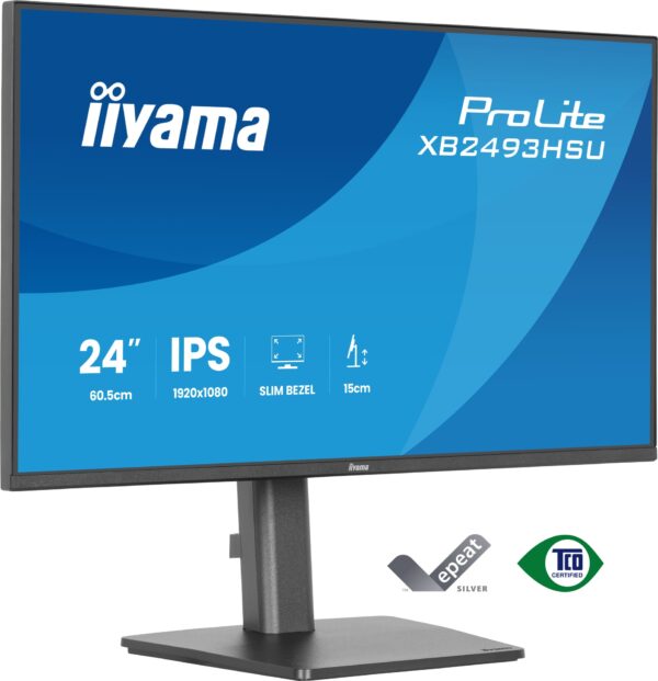 ProLite XB2493HSU-B1 pantalla para PC 60,5 cm (23.8") 1920 x 1080 Pixeles Full HD LED Negro