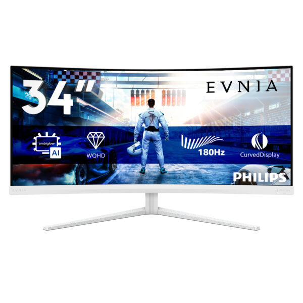 Evnia 5000 34M2C5501A/00 pantalla para PC 86,4 cm (34") 3440 x 1440 Pixeles Wide Quad HD LCD Blanco