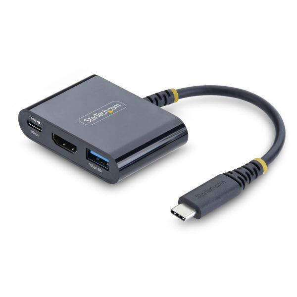 Dock Hub Multipuertos USB Tipo C a HDMI - Adaptador Multipuertos USB-C a HDMI - Carga de 140W - Hub Ladrón USB de 5Gbps - HDMI 4K60Hz - Para MacBook / Dell / Thinkpad / HP / iPad - Negro