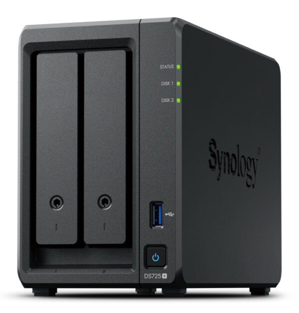 DiskStation DS725+ servidor de almacenamiento NAS Ryzen Embedded R1600 4 GB DDR4 0 TB Negro