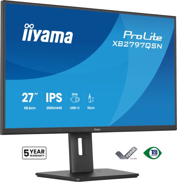ProLite XB2797QSN-B1 pantalla para PC 68,6 cm (27") 2560 x 1440 Pixeles Quad HD LCD Negro