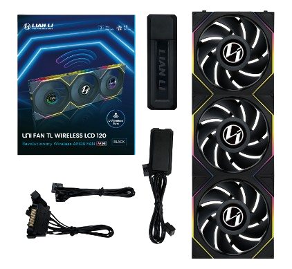 12TLLCD1W3B sistema de refrigeración para ordenador Carcasa del ordenador Ventilador 12 cm Negro