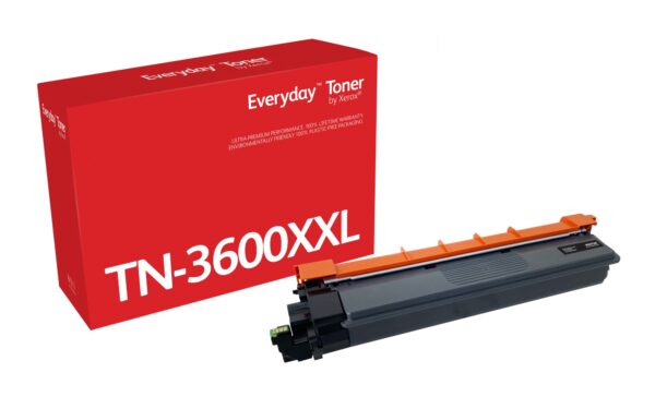 Everyday El tóner Everyday Negro de Xerox es compatible con Brother TN3600XXL, Capacidad extra alta