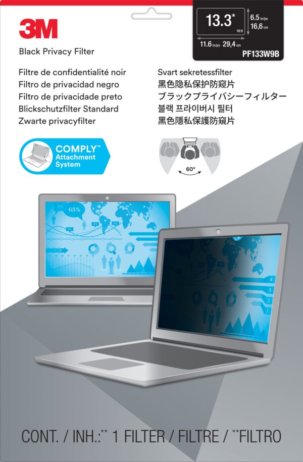 PF133W9B 33,8 cm (13.3") Portátil Filtro de privacidad para pantallas sin marco