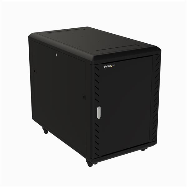 Armario Rack para Servidores 15U 19" 4 Columnas - Rack de Servidores con Cerradura y Seguro - Rack con Ruedas y Carriles de Montaje Ajustables para Equipo de Red